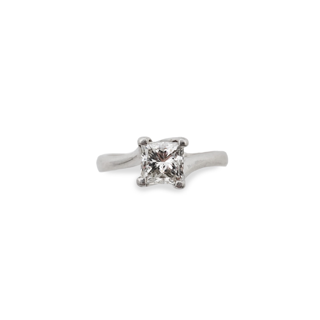 A diamond solitaire ring